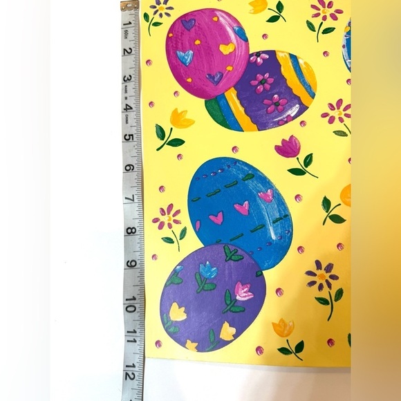 Vintage Easter Eggs Yellow Vinyl Placemats Set Of 4 - Picture 3 of 3